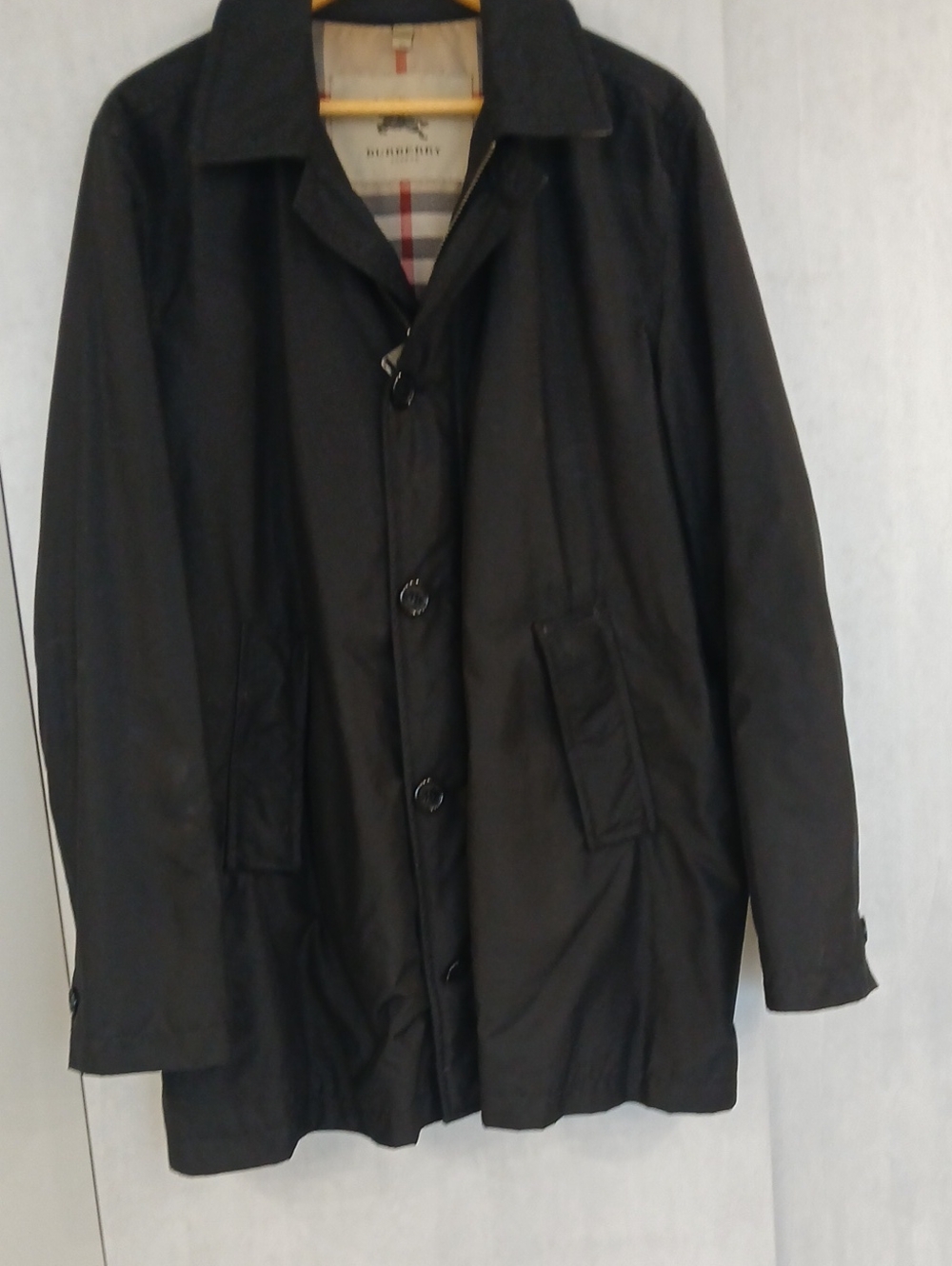 Burberry Black Men's Trench Coat with Signature Check Lining - Picture 4 of 4